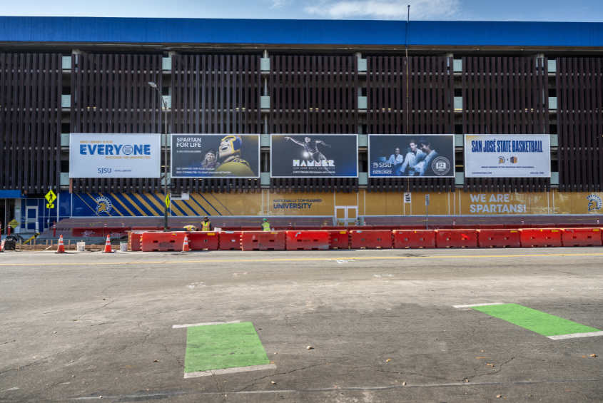 Construction at the North Parking Garage