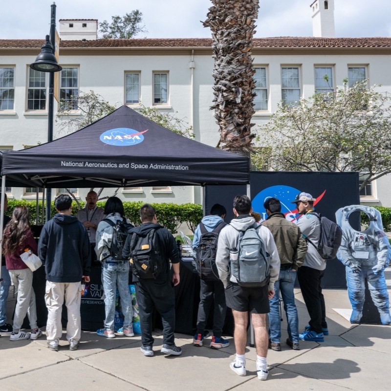 NASA exhibit filled with curious Spartans