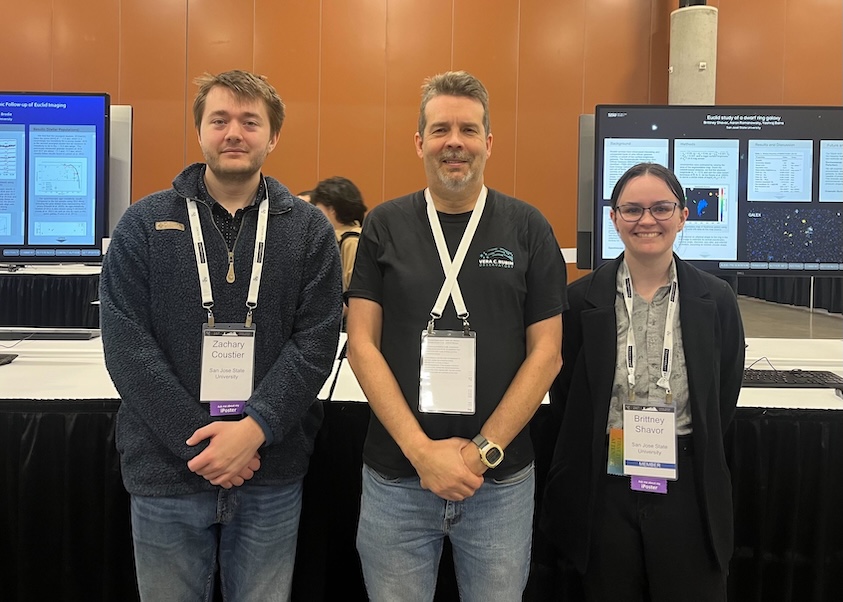 Photograph of Zac Coustier, Aaron Romanowsky, and Brittney Shavor at AAS.